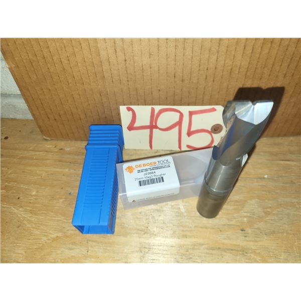 DEBOER Tool Carbide End Mill 25mm 2fl. R. 1mm