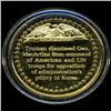 Image 2 : .75oz Franklin Mint PR70 DCAM 24k plated Sterling Silver Round History of the American Presidency H.
