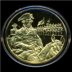 .75oz Franklin Mint PR70 DCAM 24k plated Sterling Silver Round History of the American Presidency G.
