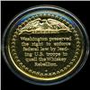 Image 2 : .75oz Franklin Mint PR70 DCAM 24k plated Sterling Silver Round History of the American Presidency G.