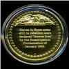 Image 2 : .75oz Franklin Mint PR70 DCAM 24k plated Sterling Silver Round History of the American Presidency A.