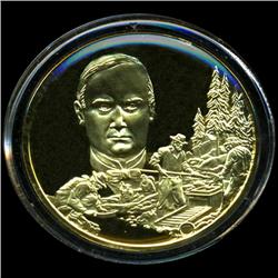 .75oz Franklin Mint PR70 DCAM 24k plated Sterling Silver Round History of the American Presidency W.