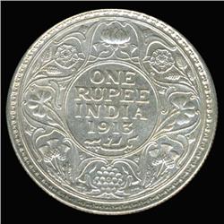 1913B India Silver Rupee High Grade (COI-6642)