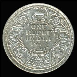 1917B India Silver Rupee High Grade (COI-6644)
