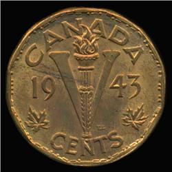 1943 Canada 5c Choice MS63 (COI-6719)