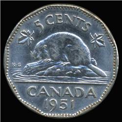 1951 Canada 5c MS63 (COI-6726)