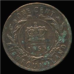 1865 Canada Newfoundland Large Cent RARE (COI-6768)