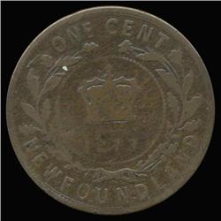 1873 Canada Newfoundland Large Cent Circulated RARE (COI-6769)