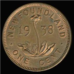 1938 Canada Newfoundland 1c Hi Grade RARE (COI-6773)