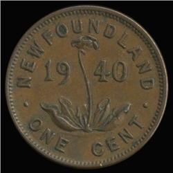 1940 Canada Newfoundland 1c Hi Grade RARE (COI-6774)