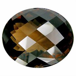 530ct Jumbo Chatoyant Checker Cut Smoky Quartz Gem  (GEM-14215)