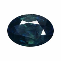 1.33ct Bluish Green Sapphire Oval Cut (GEM-21436)