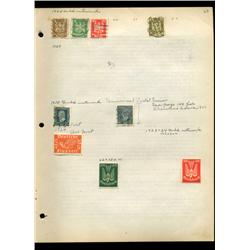 1924 Germany Hand Made Stamp Collection Album Page 11 Pieces (STM-0064)