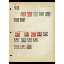 1923 Danzig Hand Made Stamp Collection Album Page 20 Pieces (STM-0107)