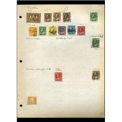 1917 Canada Hand Made Stamp Collection Album Page 15 Pieces (STM-0120)