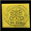 Image 1 : 1867 RARE Italy Roman States 40c Postal Stamp Hi Grade (STM-0181)