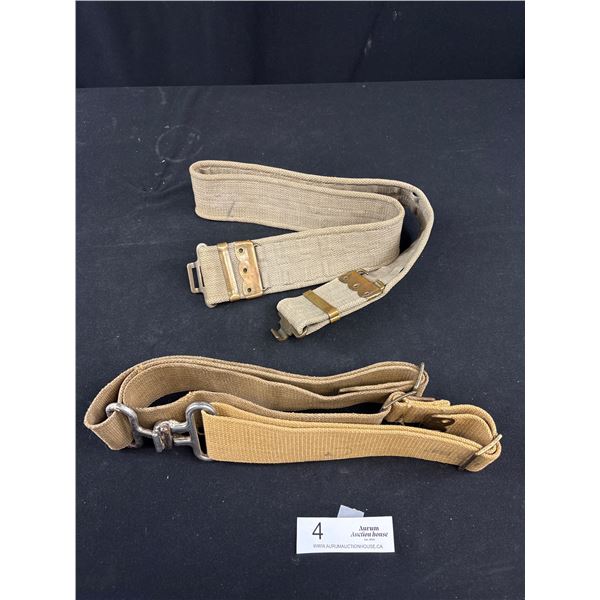 2 Vintage Military Belts