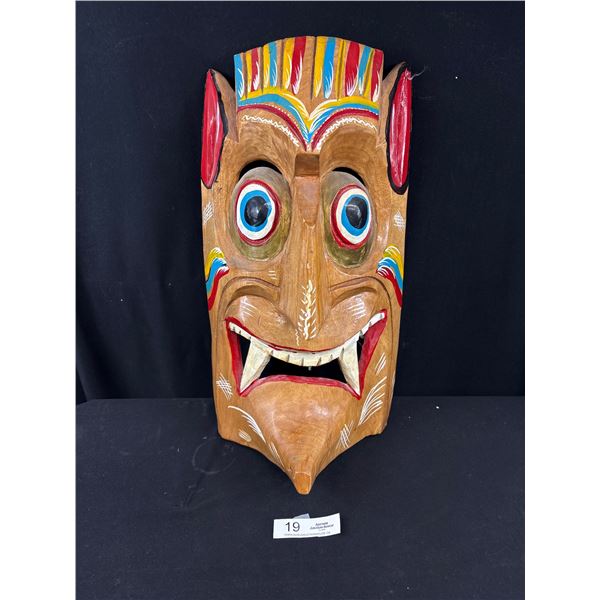 20" Tall Wooden Mask Very Nice Detail