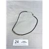 Image 3 : Engraved Silver w/Black Cord Necklace