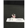 Image 1 : Beautiful Silver w/ Pink Stone Ring, Size 8