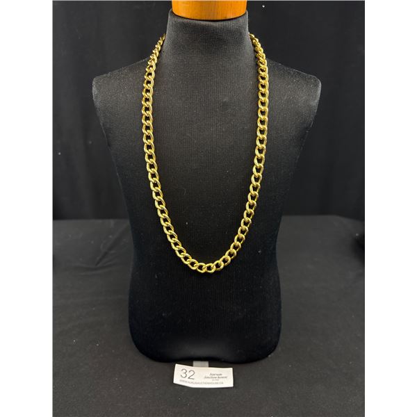 Gold Filled Links Necklace, 24" Length Marked 14/20 G.F.