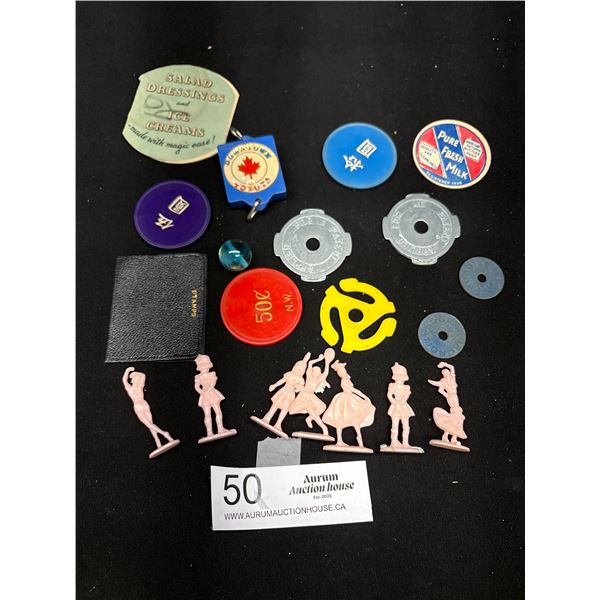 A Lot of Small Collectable Items 50s Plastic Figures Etc