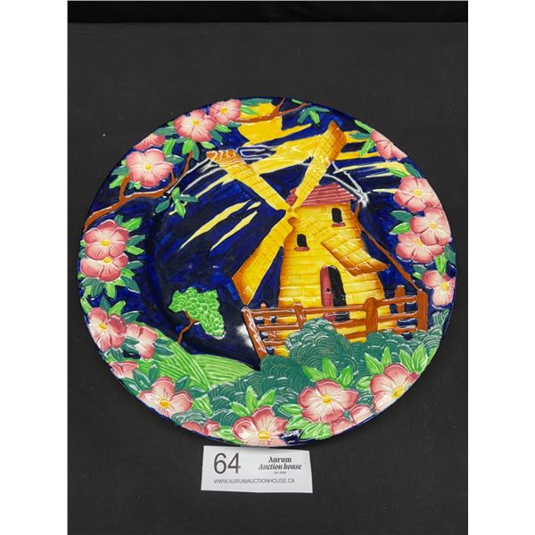 A Very Good 1930s "Maling" Newscastle Tubelinged Windmill Plate