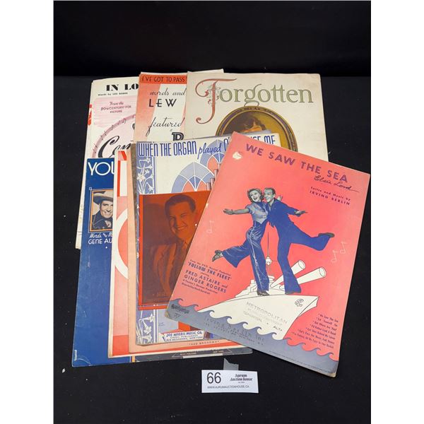 12 Pcs of Early Sheet Music