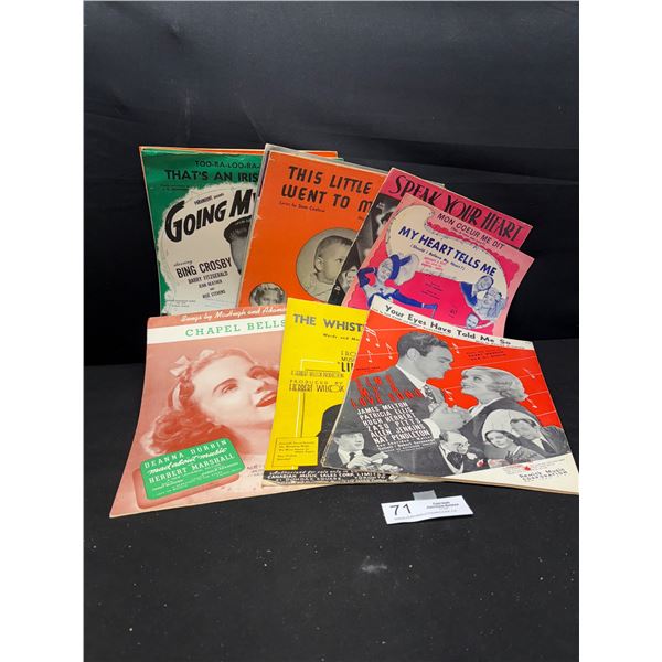12 Pcs of Early Sheet Music