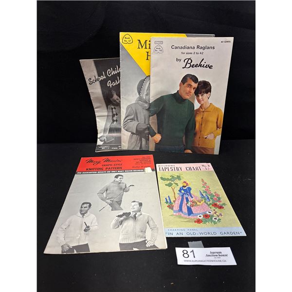 5 Vintage Booklets on Sewing Kittens etc