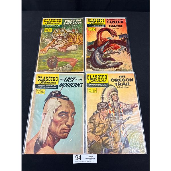 Lot of 4 Classic Illustrated Comics On Board in Bag
