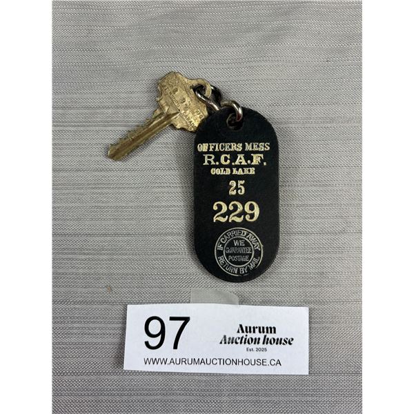 Hard to Find RCAF Canadian Military Officers Mess Cold Lake Alberta Numbered Key