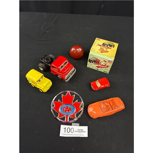 Nice Vintage Collectible Lot of Toys, Slinky, Etc