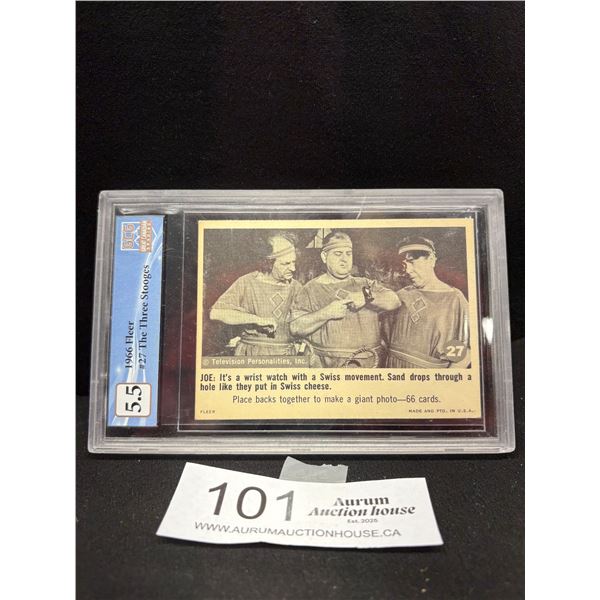 Graded 1966 Fleer 3 Stooges Trading Card