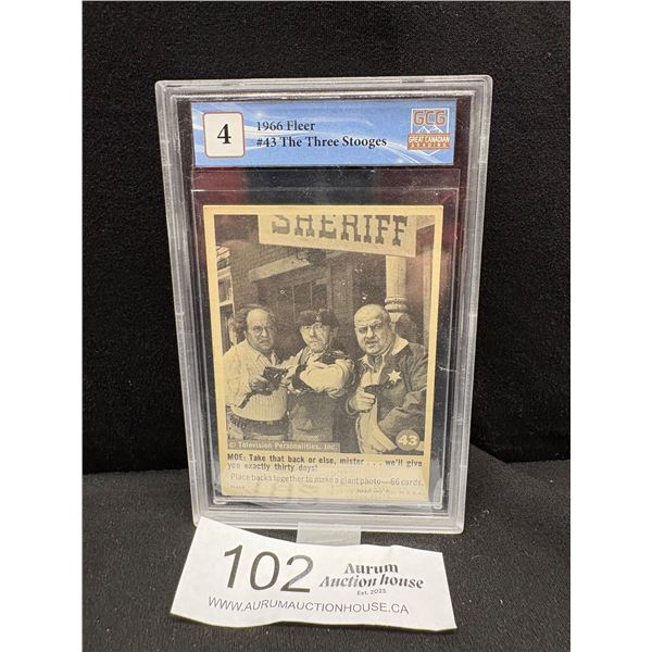 Graded 1966 Fleer 3 Stooges Trading Card