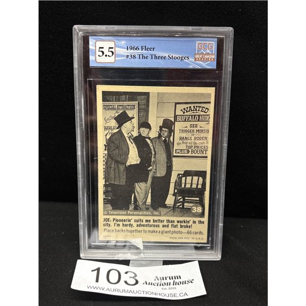 Graded 1966 Fleer 3 Stooges Trading Card