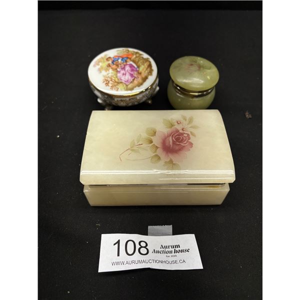 Nice Lot of 3 Vintage Trinket Boxes
