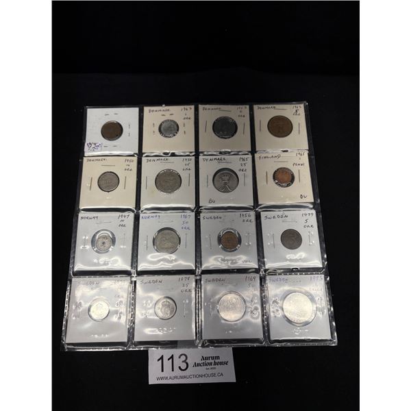 Nice Lot of Vintage European Coins in Holders