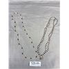 Image 1 : 54" + 38" Genuine Fresh Water Pearl and Bead Necklace