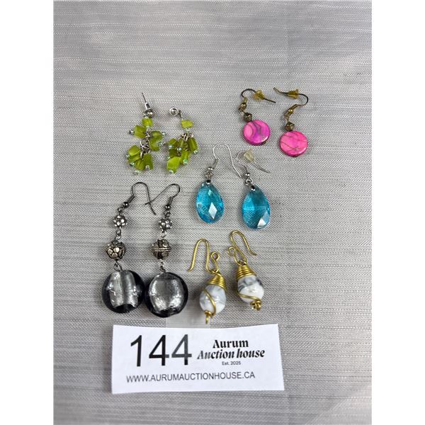 5 Pairs of Vintage Dangle Earrings