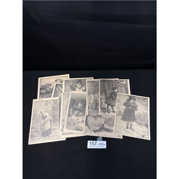 15 Victorian Book Plate Plate Engravings Circa 1890-1900