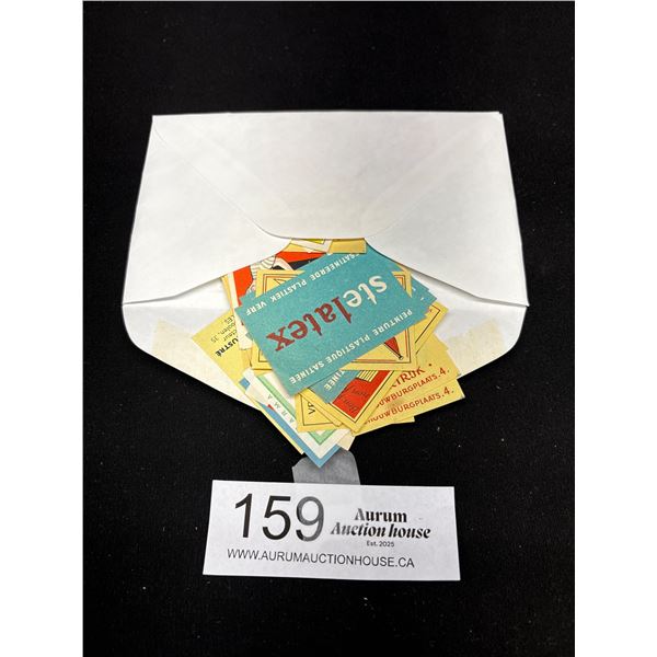 Approx 50 European Unused Matchbox Vintage Labels