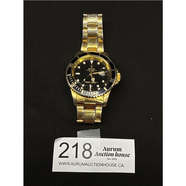 Very Nice Good Quality Replica Submariner, Black Bezel, Needs Battery