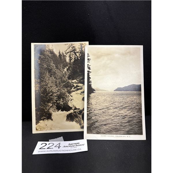2 Early BC Postcards House Sound + Fletcher Creek