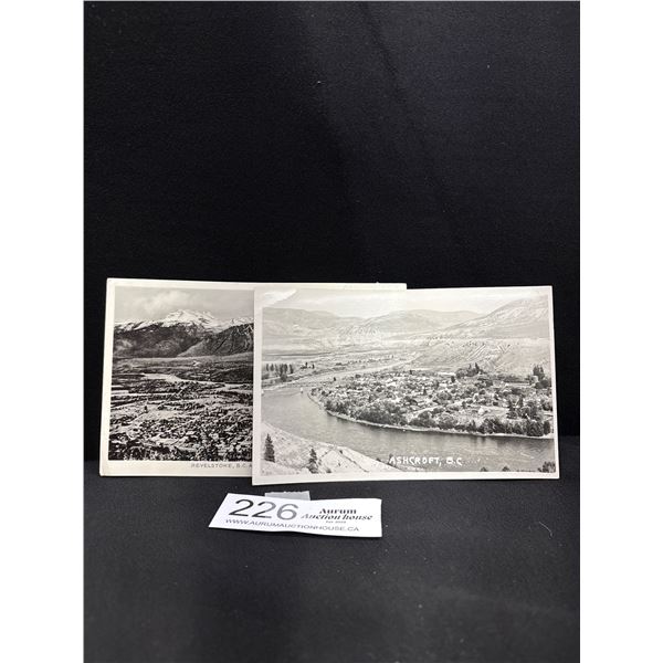 2 Early BC Postcards Revelstone + Ashcroft