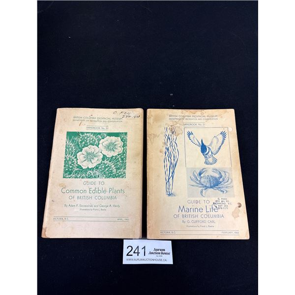 2 1960s Handbooks on BC Edible Plants + Marine Life