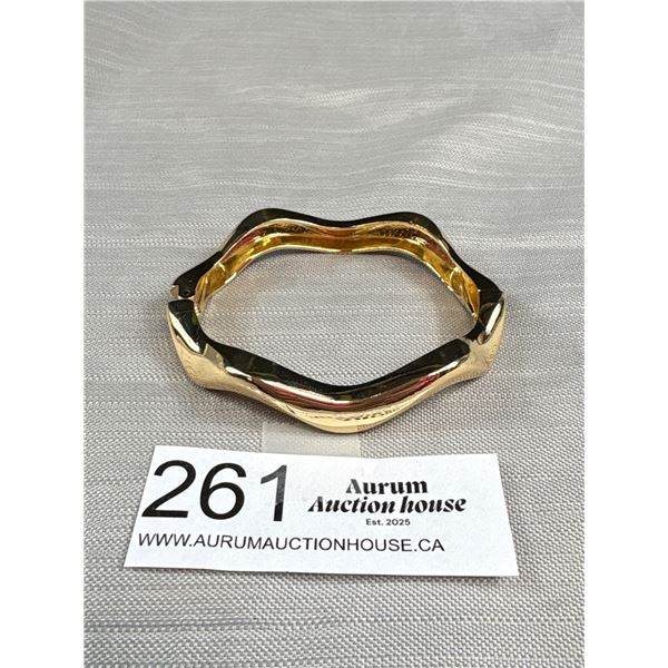 Gold Plated Hinged Bangle