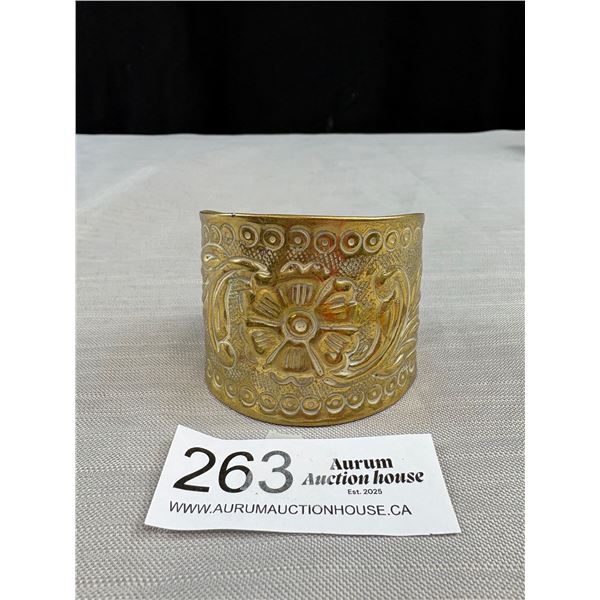 Ornate Hand Crafted Vintage Open Cuff Bangle