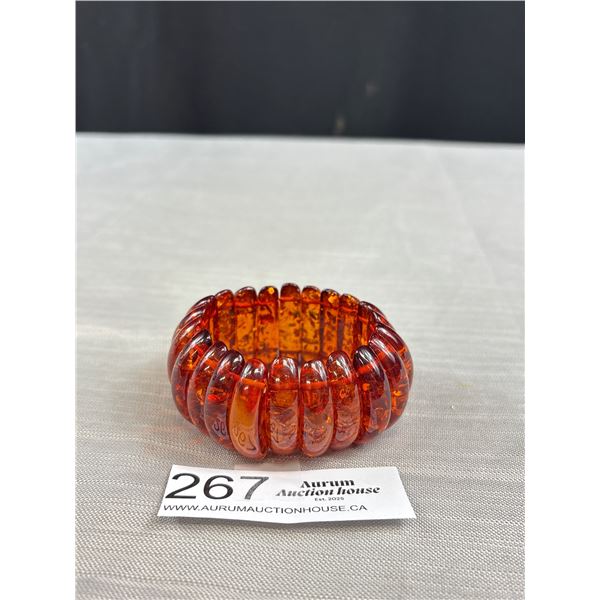 Reconstituted Amber Stretch Bracelet