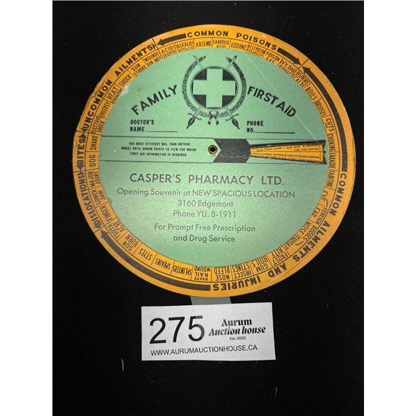 Caspers Pharmacy (Edgemont North Van) First Aid Wheel